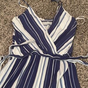 Striped Blue and White Dress